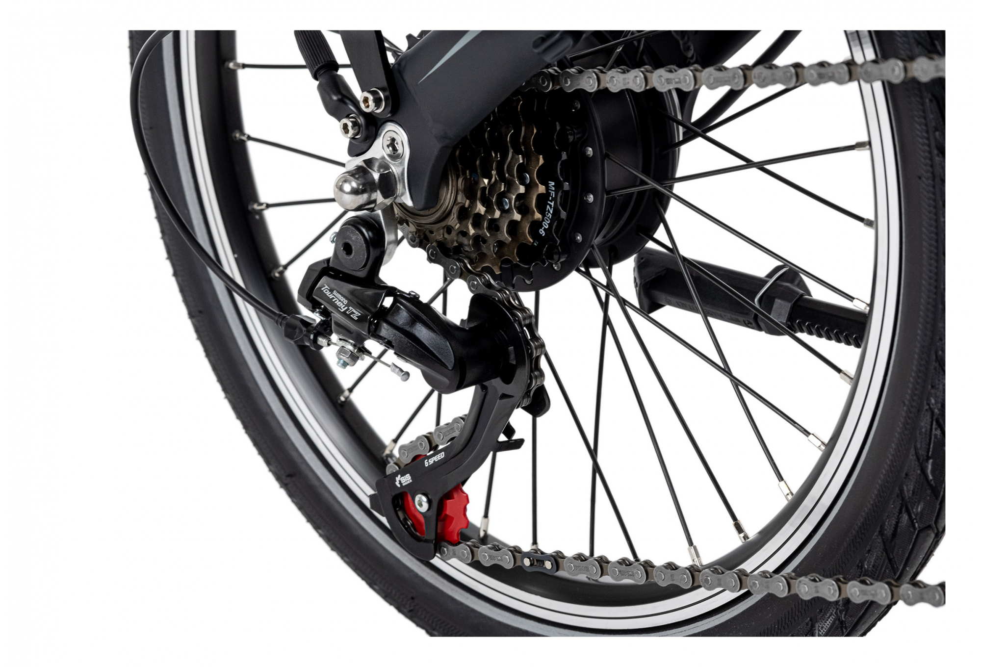 E-bike vélo pliant Aluminium 20'' Adore Cologne Noir 250 Watt Li-Ion 36V/10Ah 6 vitesses – Image 3