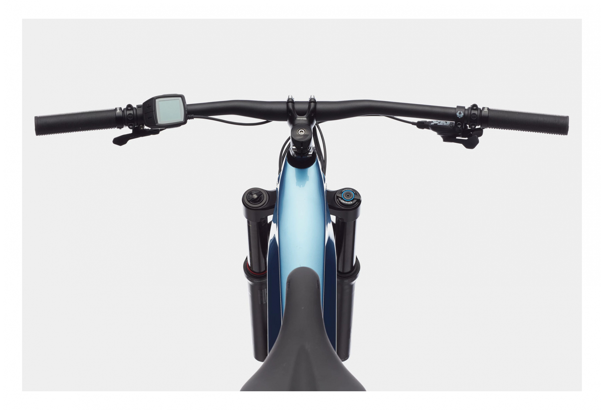 VTT Électrique Tout-Suspendu Cannondale Moterra Neo Carbon 2 Sram GX/NX Eagle 12V 625 Wh 29'' Bleu Alpine – Image 2