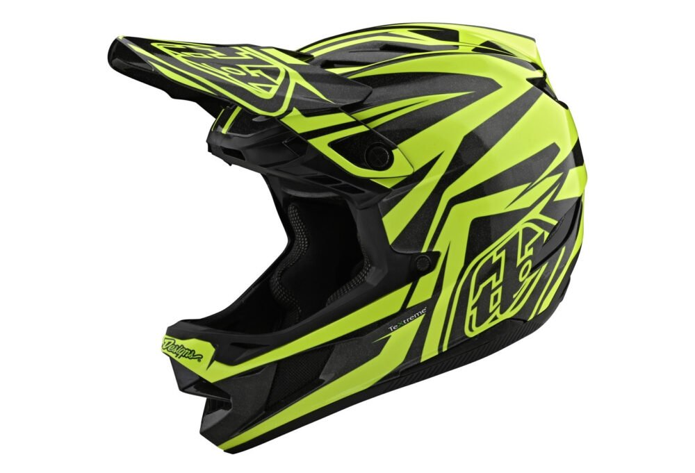 Casque Troy Lee Designs D4 Carbon Mips Slash Noir Jaune