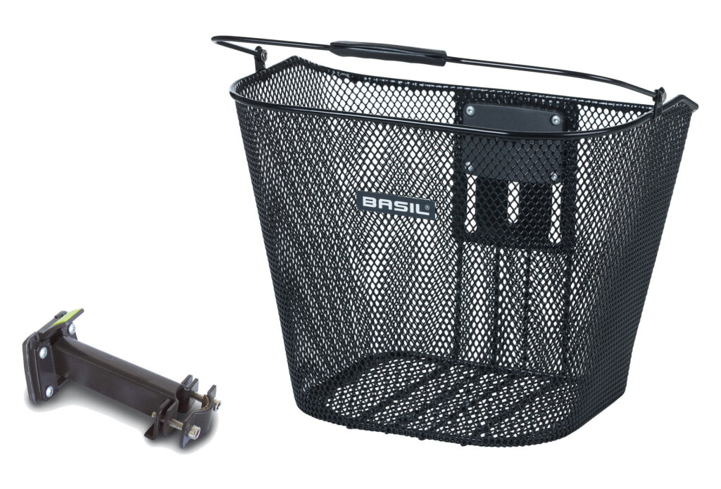PANIER DE VÉLO BASIL BREMEN BE AVEC SUPPORT DE BASE BASEASY NOIR