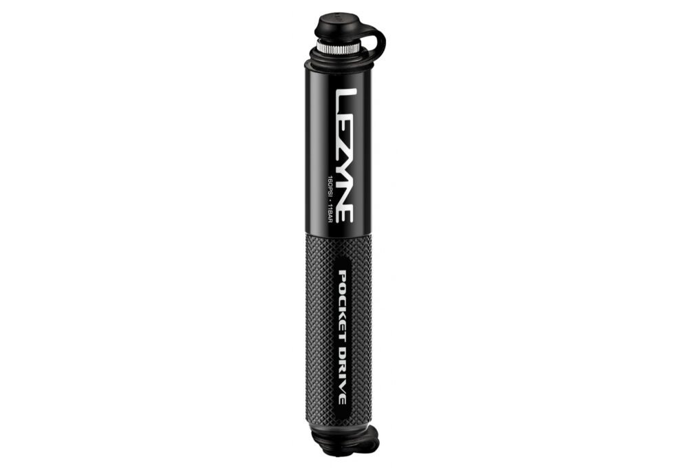 POMPE À MAIN LEZYNE POCKET DRIVE (MAX 160 PSI / 11 BAR) NOIR