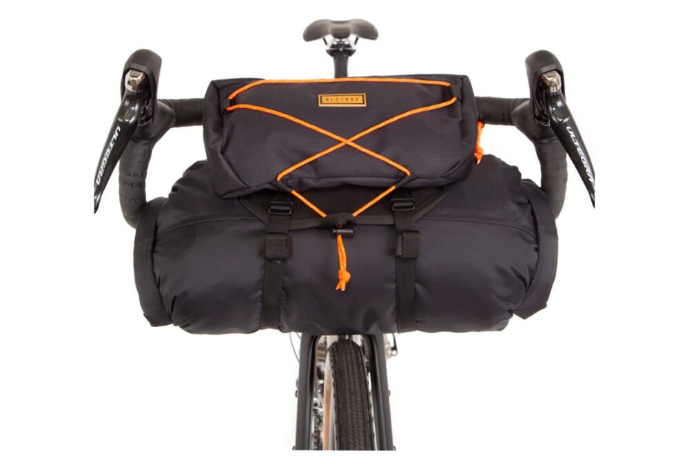 SACOCHE DE GUIDON RESTRAP BAR BAG HOLSTER AVEC SAC ÉTANCHE / 14 + 3 L / NOIR ORANGE