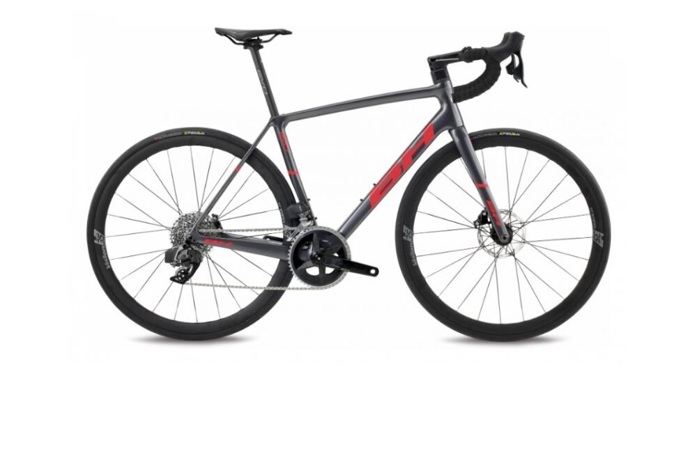 Vélo de Route BH Ultralight Evo Disc 8.0 Sram Rival eTap AXS 12V 700 mm Gris Foncé / Rouge 2022