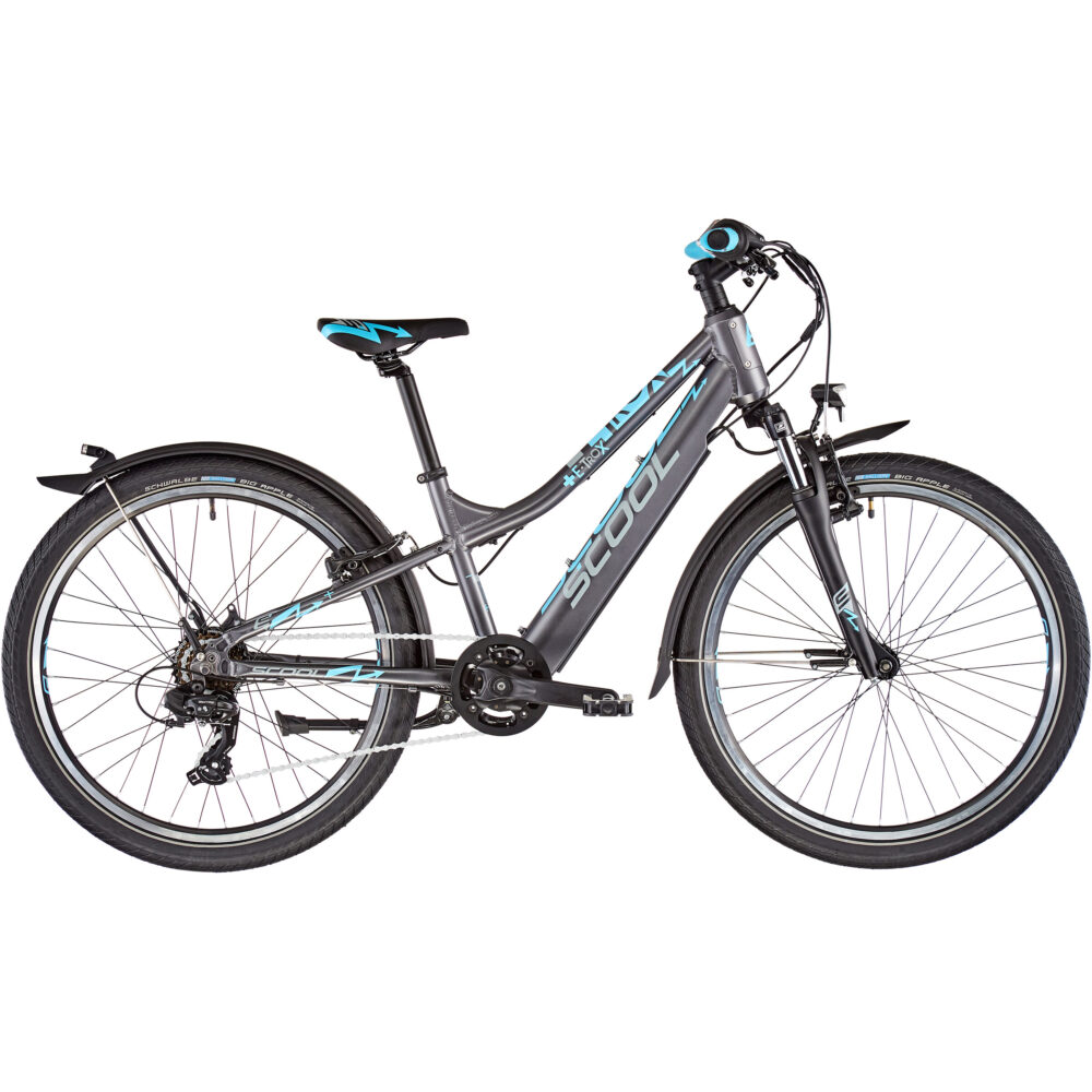 S'COOL E-TROX BAFANG 24 7-S ENFANT, GRIS