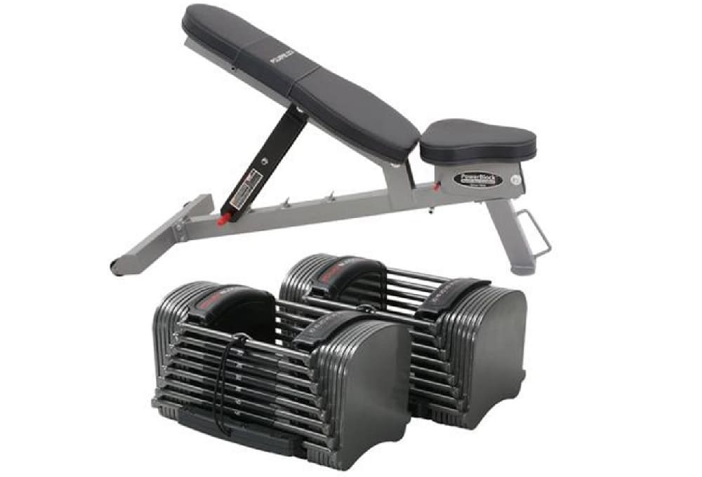 Haltères Héxagonaux Sport EXP Set 5-90 + banc de sport