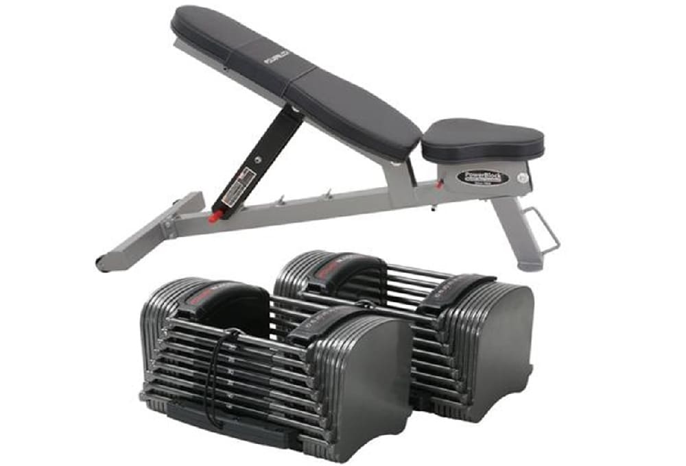 Haltères Réglables Sport 50 Set + banc de sport