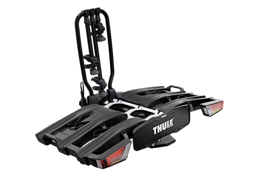 Porte-Vélos sur Boule d'Attelage Thule EasyFold XT Prise 13 Broches - 3 Vélos (Compatible E-Bikes) Noir