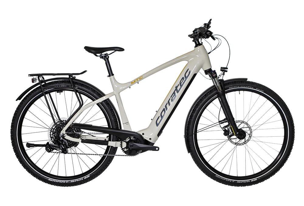 VTC Électrique Corratec E-Power MTC 12S Gent Sram SX Eagle 12V 625 Wh 29" Beige Gris 2023