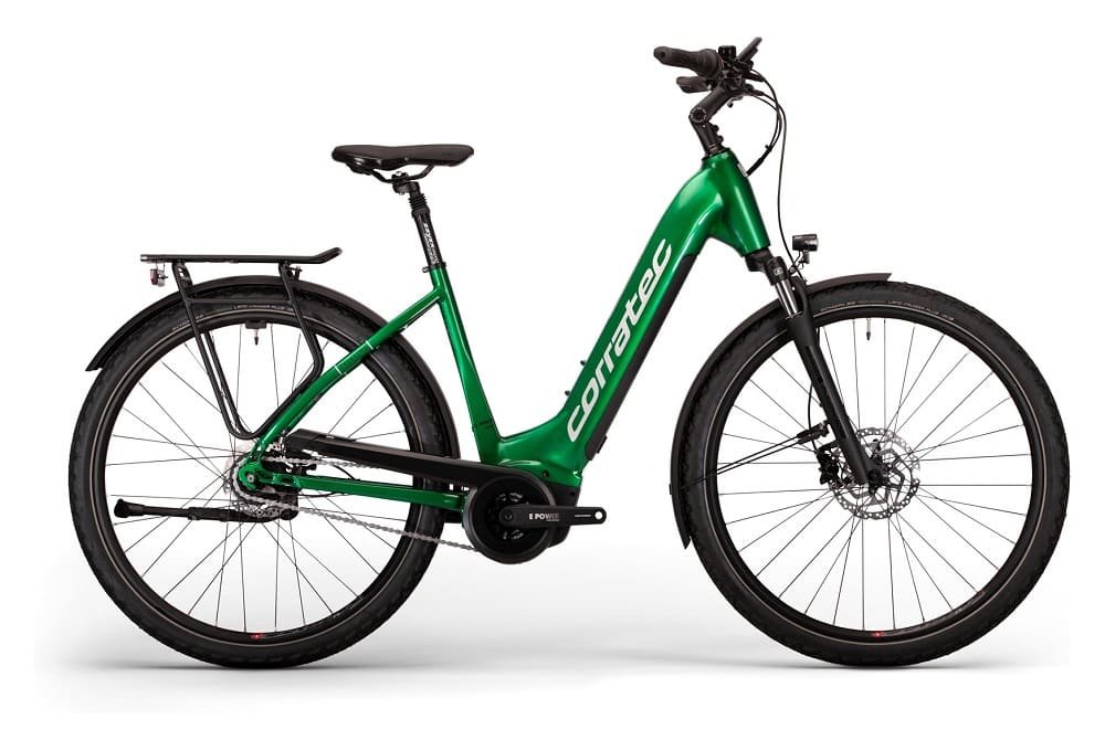 VTC Électrique Corratec E-Power Trekking 28 P6 8S Wave Shimano Nexus 8V 625 Wh 700 mm Vert 2023