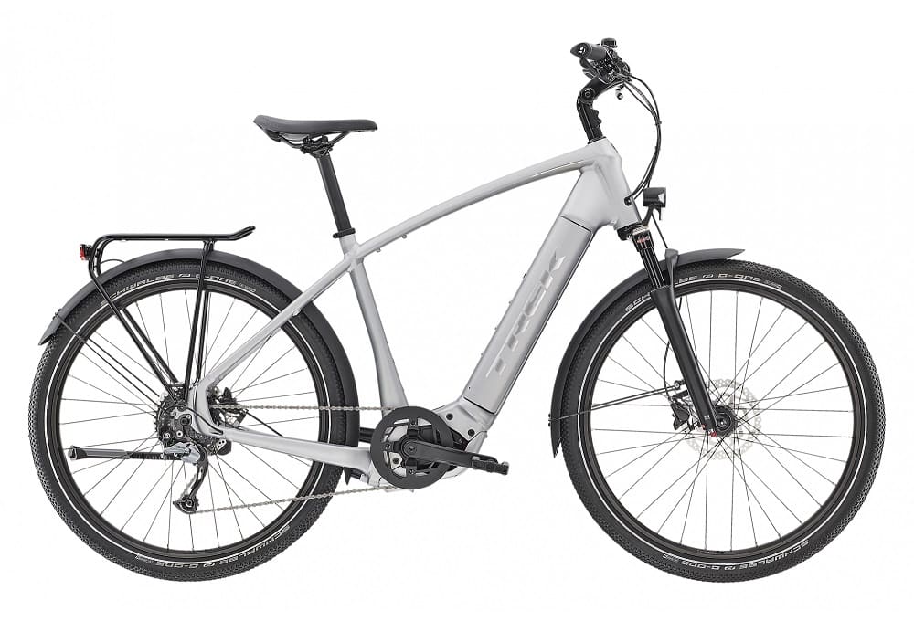 VTC Électrique Trek Allant+ 7 Shimano Acera 9V 500 Wh 27.5" Gris 2023