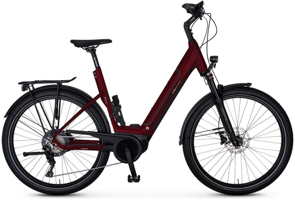 VTC Électrique e-bike manufaktur 13ZEHN Wave Easy Entry E-Bike 2022 red matt