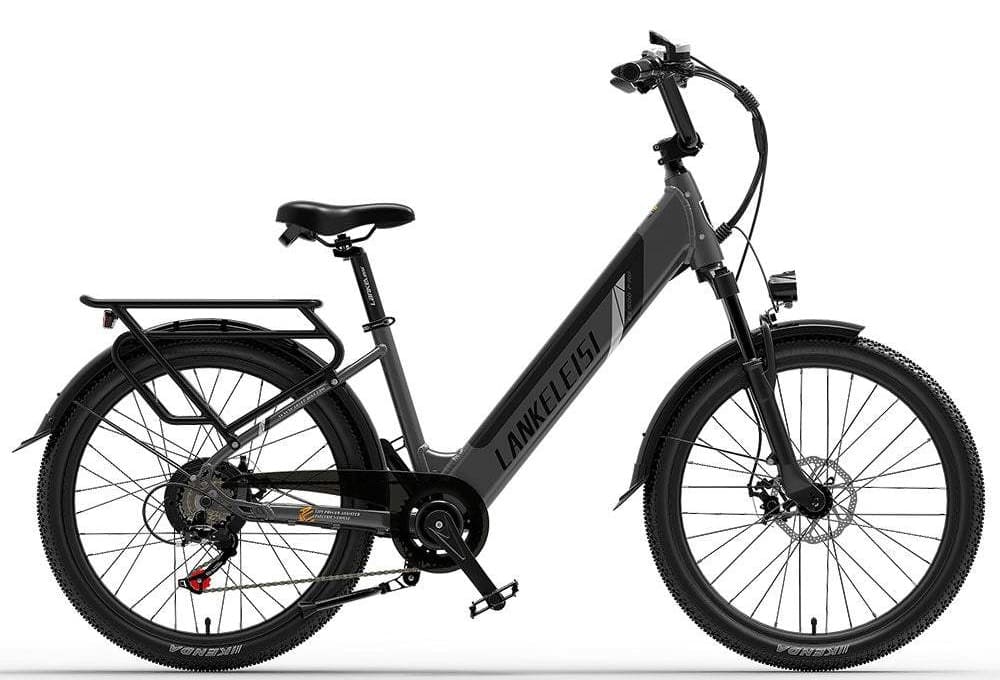 VTC électrique Lankeleisi ES500 Pro 500W 24" 14.5Ah Batterie Rouge Gris