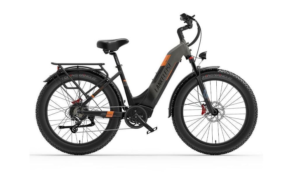 VTC électrique Lankeleisi MG600 Plus 1000W Bafang Motor 26" Fat Bike gris