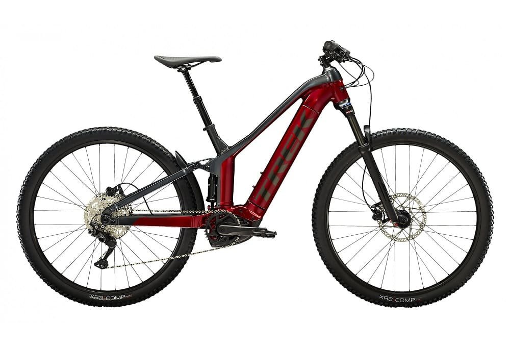 VTT Électrique Tout-Suspendu Trek Powerfly FS 4 Shimano Deore 10V 625Wh Rouge Crimson / Gris Lithium 2023