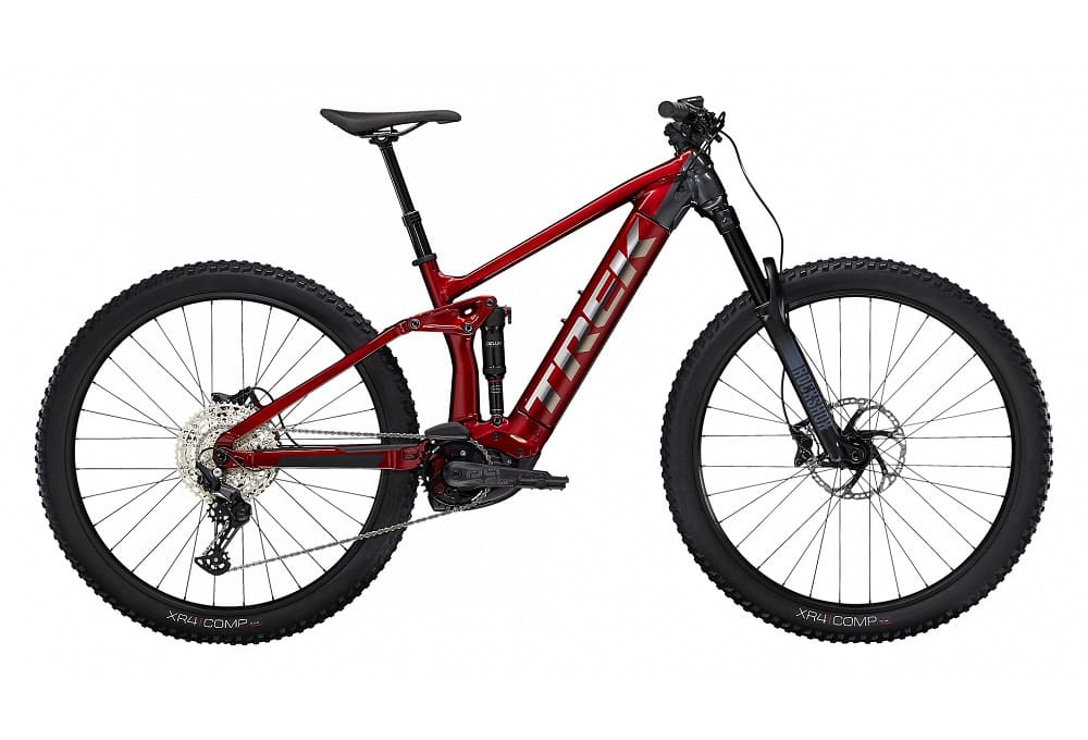 VTT ÉlectriqueTout-Suspendu Trek Rail 5 Shimano Deore 12V 500 Wh 29" Rouge Crimson / Gris 2023