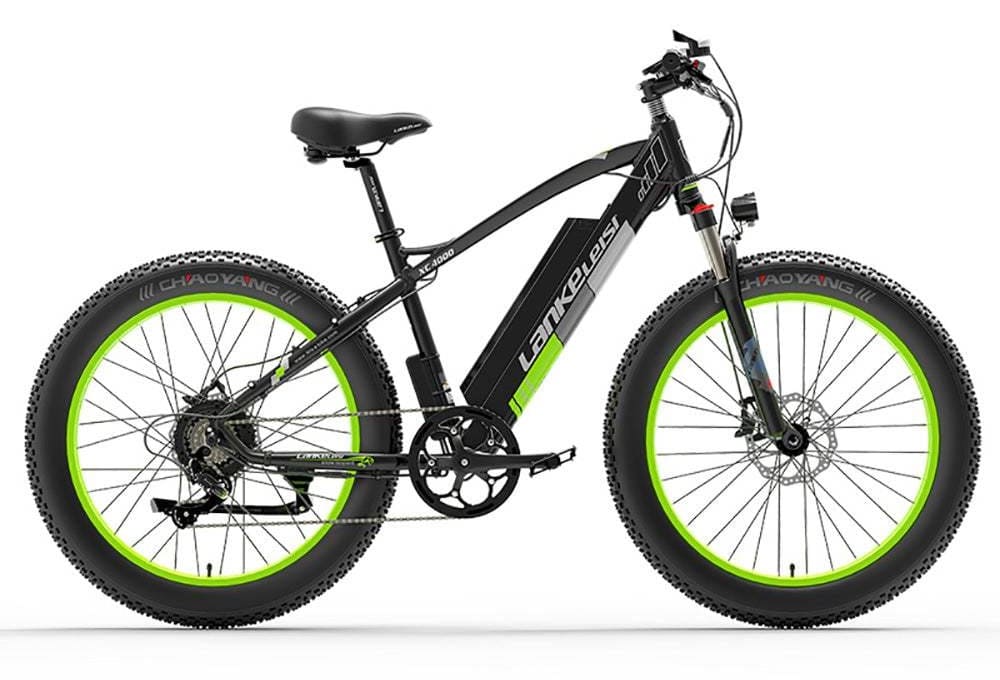 VTT électrique Lankeleisi XC4000 1000W 26" Fat Bike E-MTB 17.5Ah Batterie