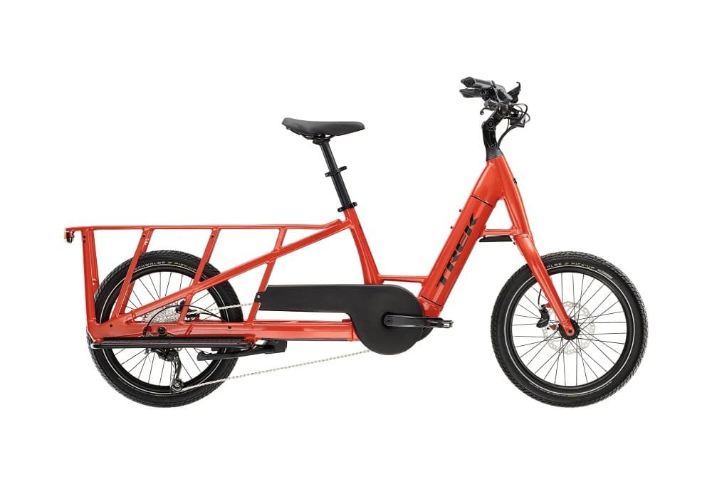 Vélo Cargo Longtail Électrique Trek Fetch+ 2 Shimano Deore 10V 500Wh 20" Rouge Lave 2023