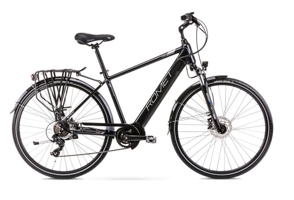 Vélo Trekking Electrique 28 - ROMET - Wagant 1 Moteur Central - NOIR