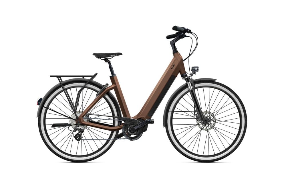 Vélo de ville électrique O2feel iSwan City Boost 6.1 Marron