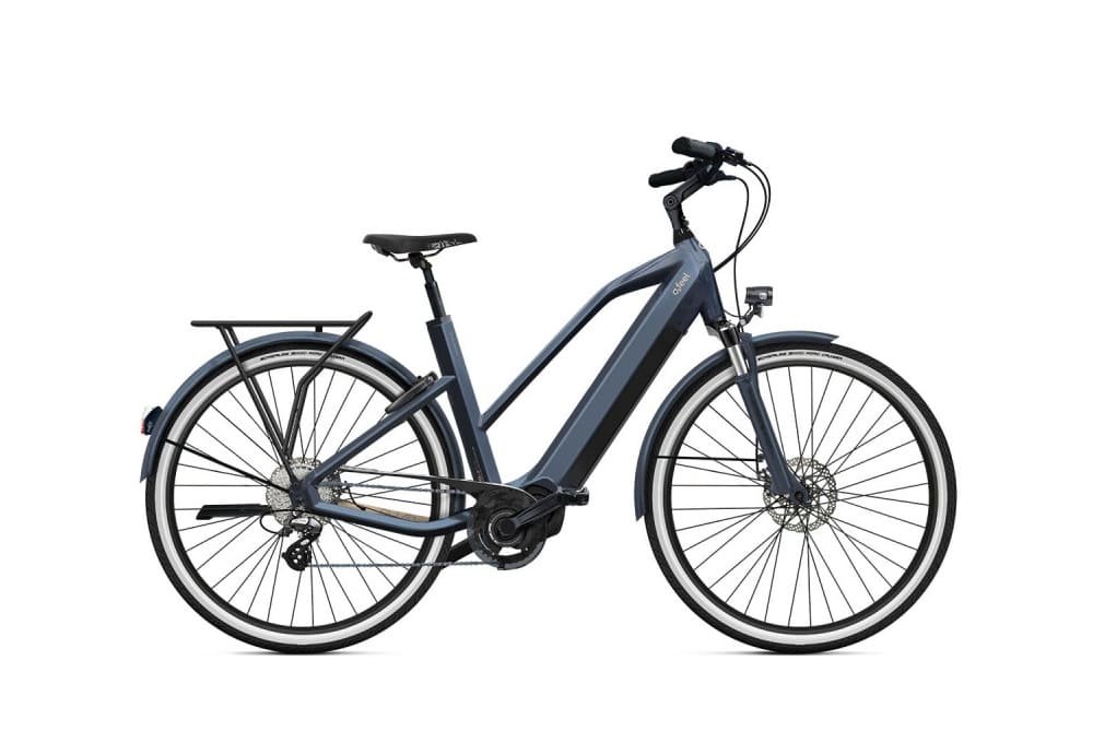 Vélo de ville électrique O2feel iSwan City Boost 6.1 Trapèze gris
