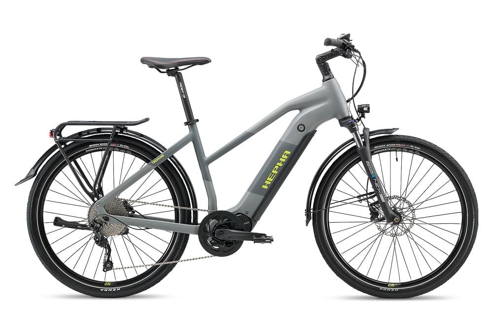 Vélo électrique HEPHA E-bike Trekking 7 Ultra 708Wh Batterie Lowstep Gris Foncé
