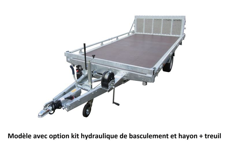 Remorque plateau 33630 Lider Roues dessous - 3.50 m - 1500 Kg - 1 essieu – Image 4