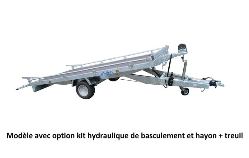 Remorque plateau 33630 Lider Roues dessous - 3.50 m - 1500 Kg - 1 essieu – Image 2