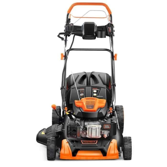 Tondeuse thermique autotractée à démarrage électrique 51cm 196cm3 - FUXTEC FX-RM5196eS - Éjection bac 60L latérale ou mulching – Image 3