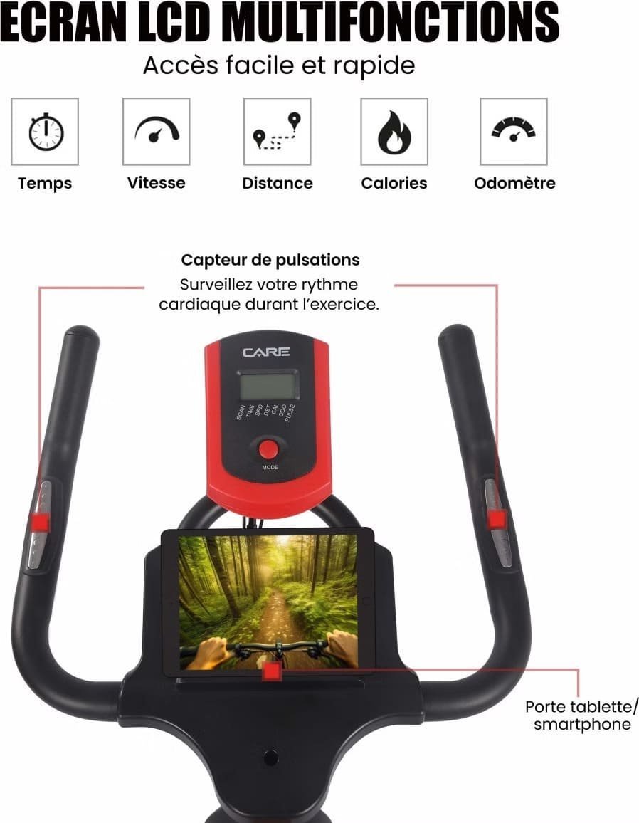 Vélo Biking Care Fitness 480-485 Noir – Image 3