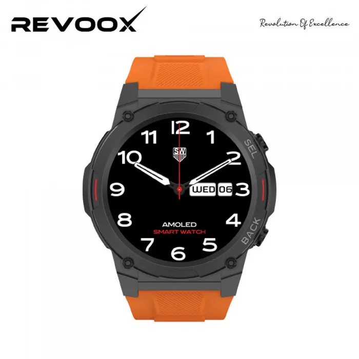 Montre Connectée Femmes ORIENT SmartWatch Revoox Noir Orange