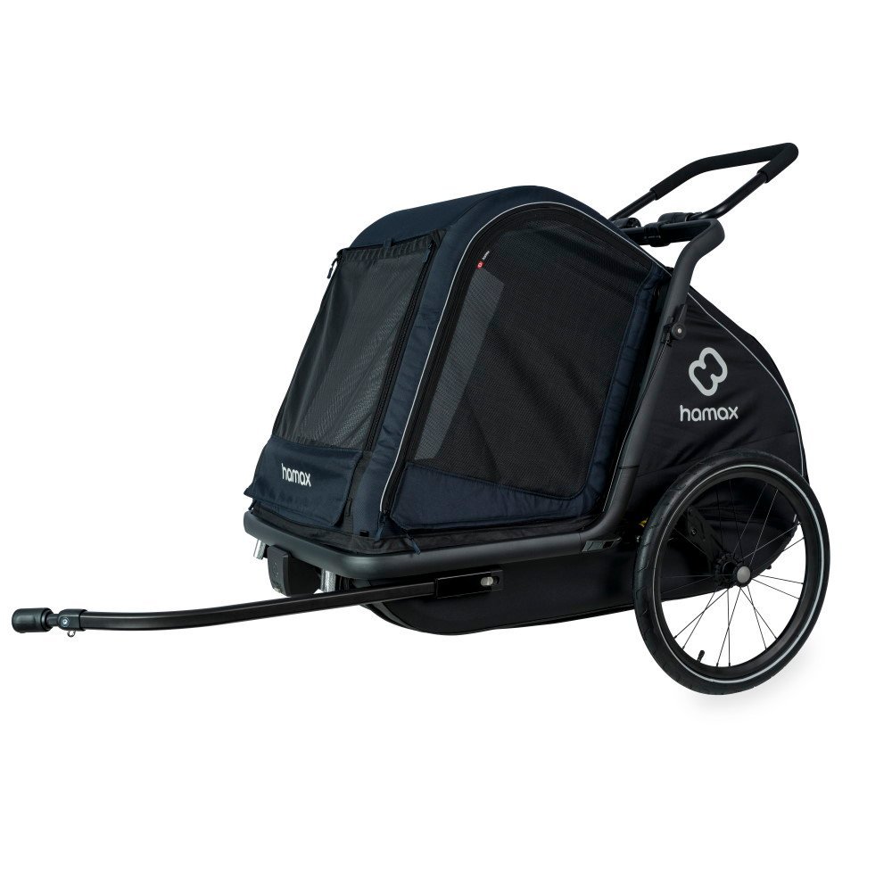 Remorque chien vélo Hamax ​ - Pluto Large - bleu marine/noir