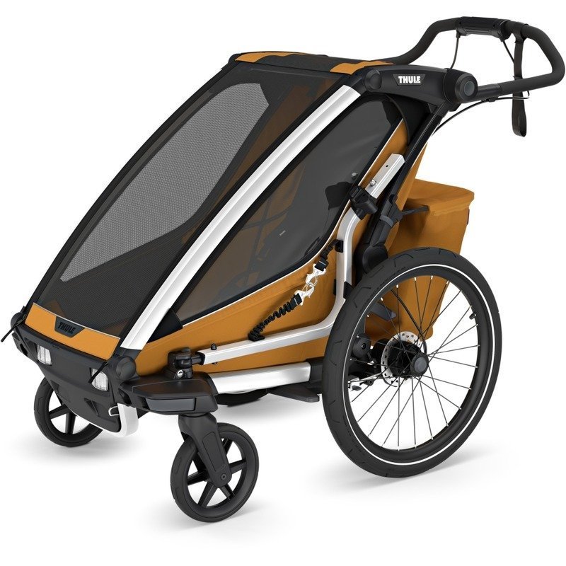 Remorque à vélo occasion​ Thule pour 1 Enfant - Chariot Sport 2 Single - natural gold