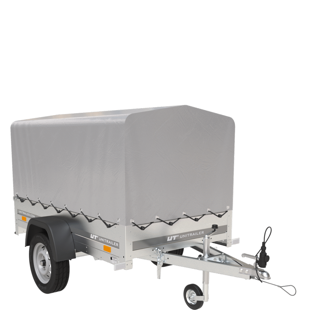 Remorque 750 kg 200 x 125 avec bâche dôme et arceau Garden Trailer 201 KIPP