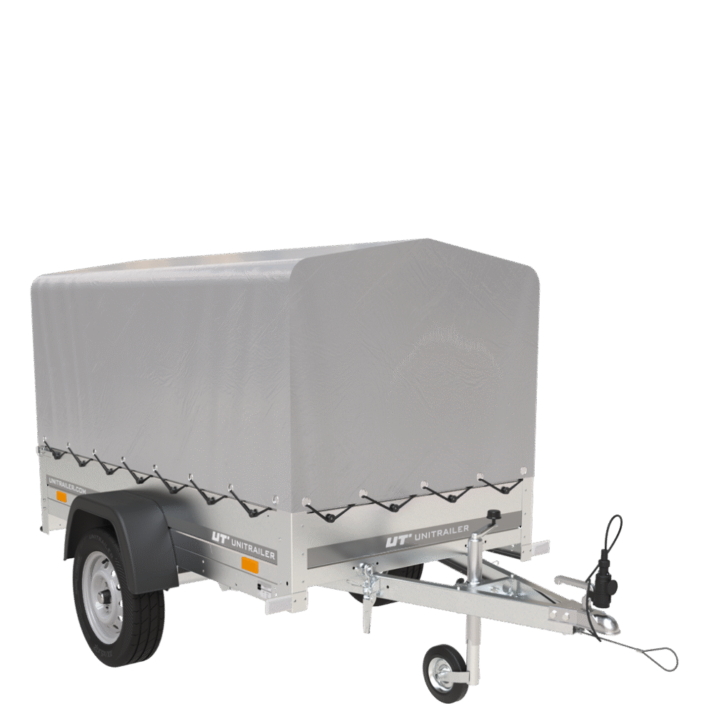 Remorque 750 kg basculante avec bâche dôme Garden Trailer 201 KIPP